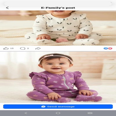 বেবি ফুল বডিরাম্পার দুই পিসের কম্বো৷