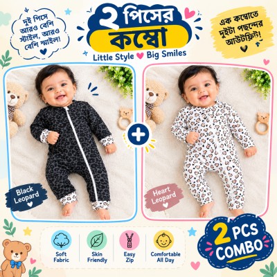 বেবি ফুল বডিরাম্পার দুই পিসের কম্বো৷